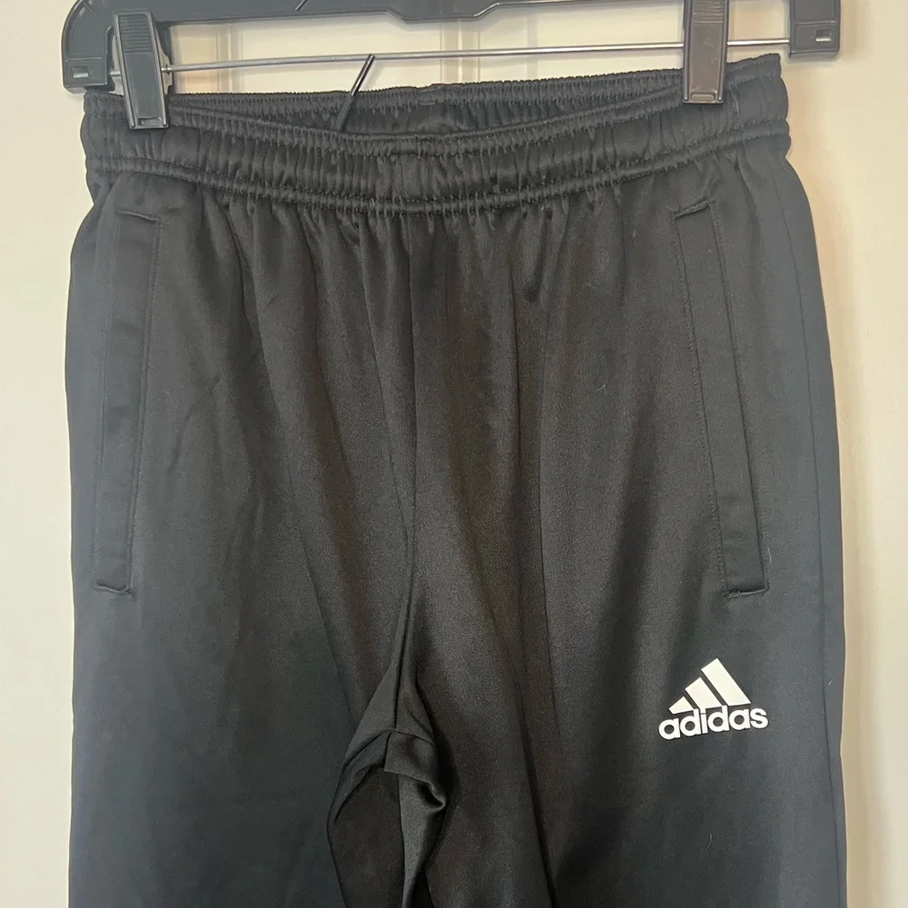 adidas Black  Performance Joggers with White Logo